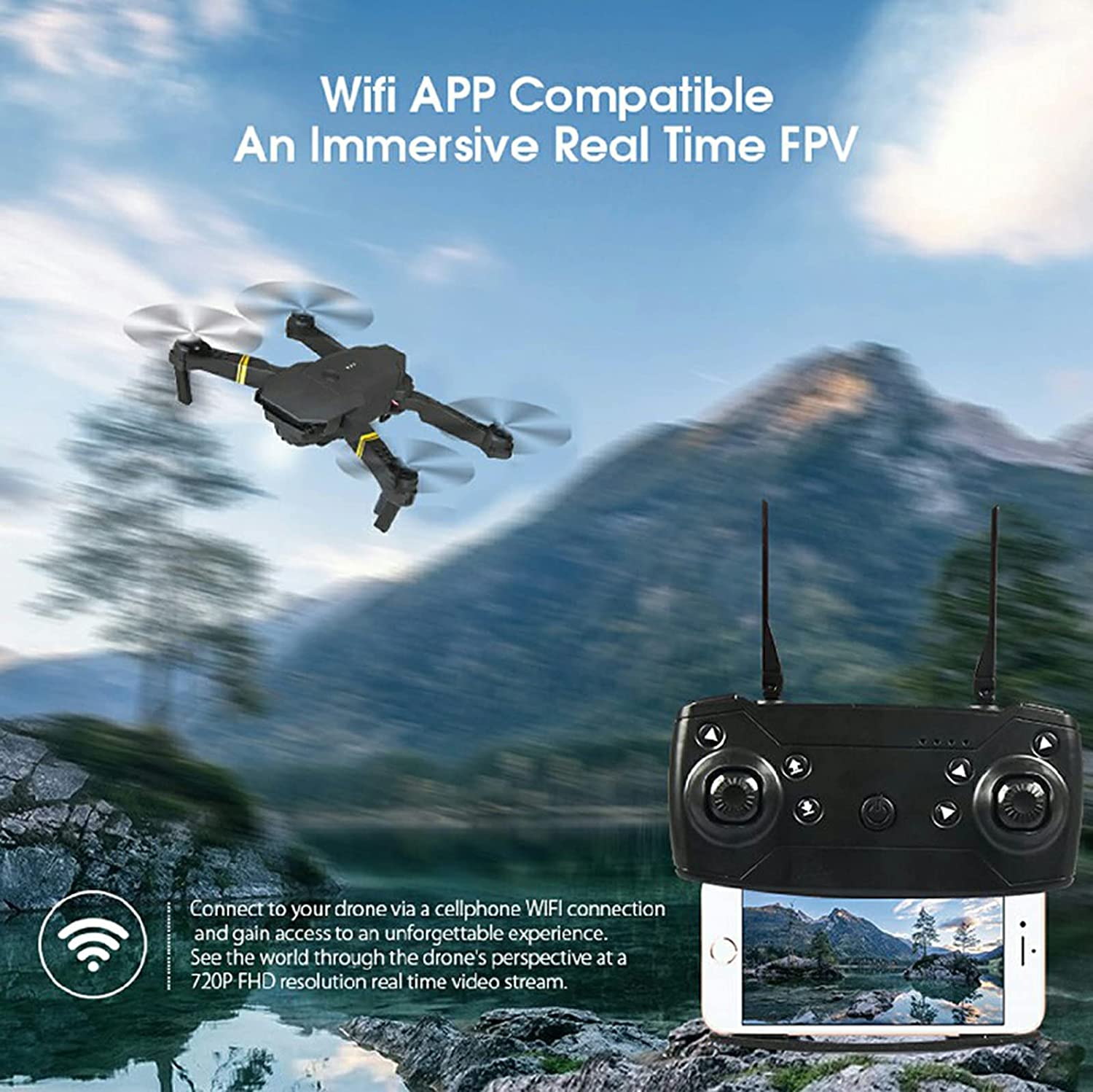 4K HD Dual Camera RC FPV WiFi Portable Wide Angle Foldable Quadcopter Drone - Vital proximityDC - THE CEOVital proximityDC - 2349829Gold4K HD Dual Camera RC FPV WiFi Portable Wide Angle Foldable Quadcopter Drone