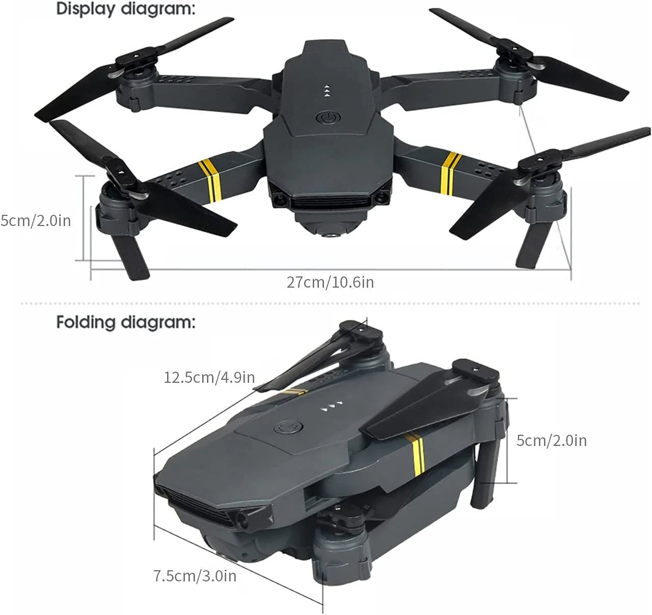 4K HD Dual Camera RC FPV WiFi Portable Wide Angle Foldable Quadcopter Drone - Vital proximityDC - THE CEOVital proximityDC - 2349829Gold4K HD Dual Camera RC FPV WiFi Portable Wide Angle Foldable Quadcopter Drone