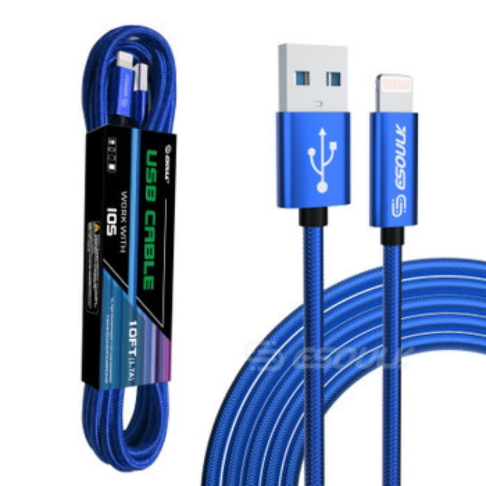 10FT USB Cable For IPhone XS/XR/XS MAX 1.7A - Vital proximityDC - THE CEOVital proximityDC - 2349672Blue10FT USB Cable For IPhone XS/XR/XS MAX 1.7A
