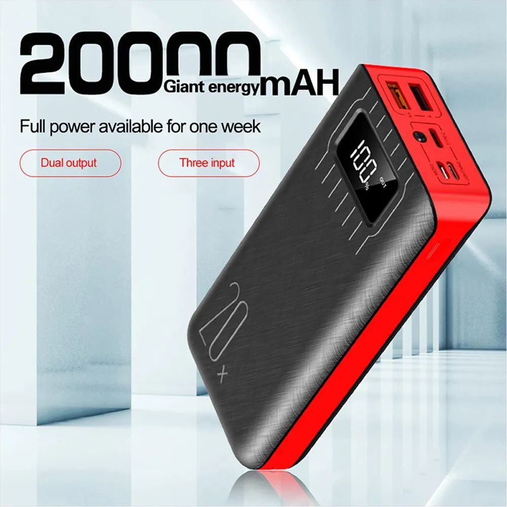 20000mAh External Battery Power Bank Dual USB With LED Flashlight - Vital proximityDC - THE CEOVital proximityDC - 2349745White20000mAh External Battery Power Bank Dual USB With LED Flashlight