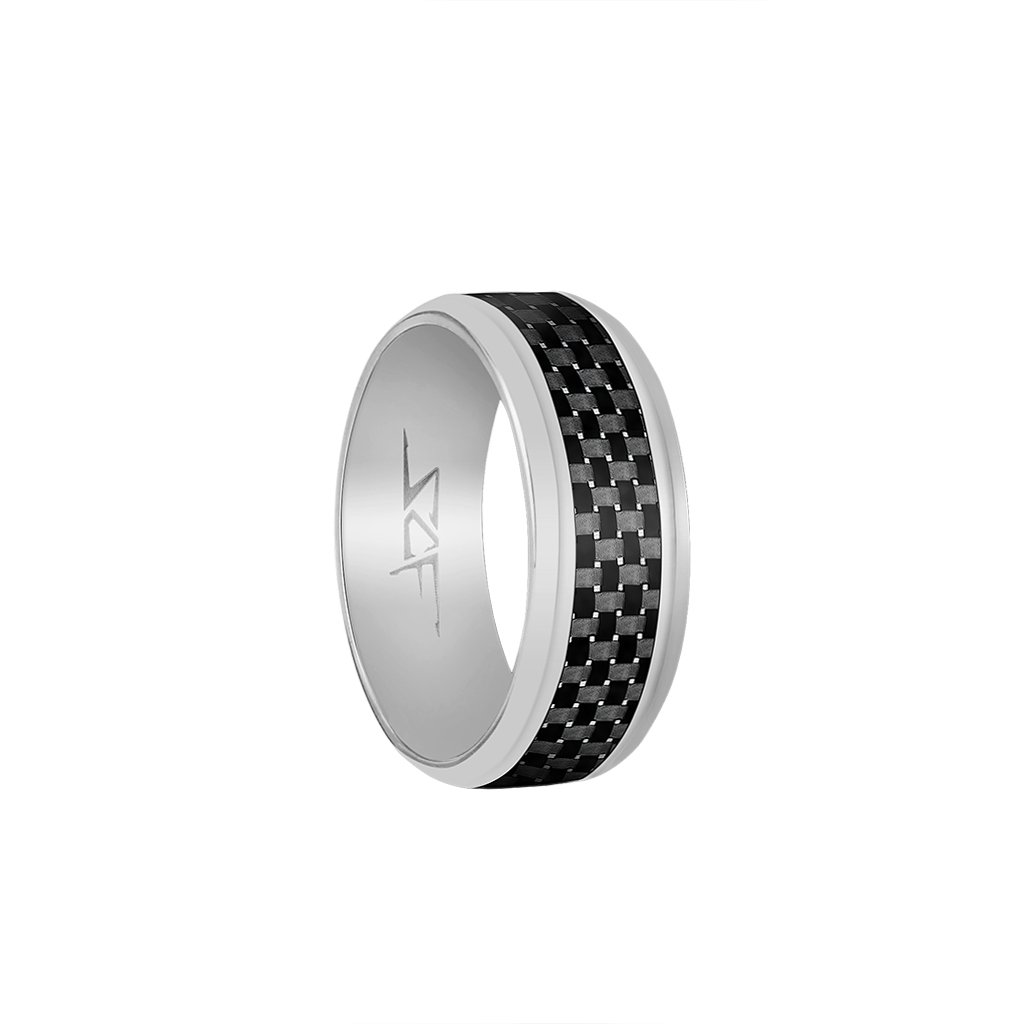 Real Carbon Fiber Ring | Silver | Slate Series - Vital proximityDC - Simply Carbon FiberVital proximityDC - 282611013Real Carbon Fiber Ring | Silver | Slate Series